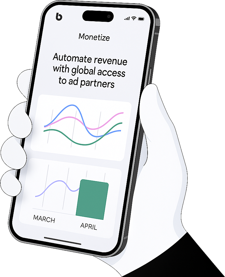 Monetization Dashboard on a Smartphone